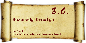Bezerédy Orsolya névjegykártya