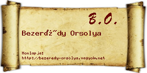 Bezerédy Orsolya névjegykártya