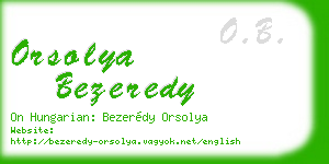 orsolya bezeredy business card